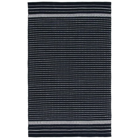 Safavieh 3 x 5 ft. Kilim Flat Weave Rectangle Area Rug Black & Ivory KLM706Z-3